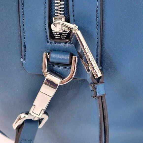 Amazon.com: Calvin Klein Blake Top Zip Satchel, Black/Silver  NEW! Women\'s Calvin Klein Blake Satchel Crossbody Hand Bag Purse